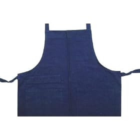 Dunroven House K104A-N Apron in Solid Navy by 