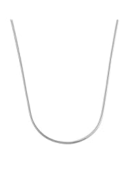 10 Karat White Gold Round Snake Chain (0.7 mm Thick, 18 inch)