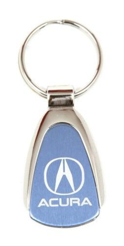 Acura Chrome/Blue Tear Drop Keychain