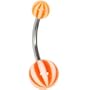 Belly - Manadarin Beach Ball Banana Belly Ring