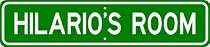 HILARIO ROOM SIGN - Personalized Gift Boy or Girl, Aluminum