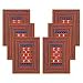 Cotton placemats, 'Time Dance' (set of 6)