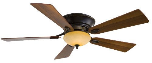 31Sl16zXobL Minka Aire F711 DRB 52 Delano ll Flush Mount Dark Bronze Ceiling Fan w/ Light & Wall Ctrl