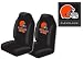 3-Piece Cleveland Browns Automotive Interior Gift Set - A Set of 2 NFL Licensed Universal-Fit Front Bucket Seat Covers and One Official NFL Licensed Team Helmet Logo Air Freshener Pine Forest Scent
