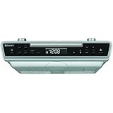 Sylvania SKCR2713 Under Counter CD Player with Radio and Bluetooth, Silver