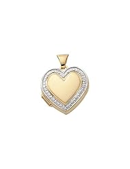 14K White And Yellow Gold - Two Tone Heart Locket