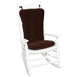 Greendale Home Fashions Jumbo Rocking Chair Cushion, Cherokee Solid, Wine