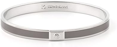 Stowe Street June Solid Bangle Enamel Bracelet 2.50" Gold or Palladium Plated (Aluminum)