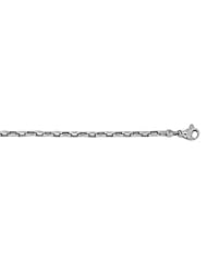 18K White Gold Oval Link 3.8mm Necklace 30 Inch