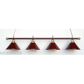 72 Brass - Burgandy Finish Pool Table Light Billiard lamp by 