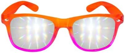 Eye Love Shadez Diffraction Glasses - High Quality Effect - Rave Accessories - Orange Pink Clear by Eye Love Shadez