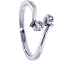 925 Sterling Silver Cubic Zirconia SIMPLICITY Adjustable Toe Ring