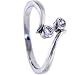 925 Sterling Silver Cubic Zirconia SIMPLICITY Toe Ring