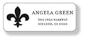 Inkwell Address Labels - Fleur de Lis (A-34)