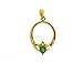 9ct Yellow Gold Emerald & Diamond Claddagh title=