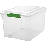IRIS 4-Piece Letter/Legal File Box with Latches and Glides