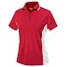 Women's Color Blocked Wicking Polo, Red/White