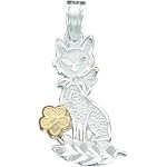 cat with flower charm