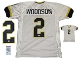 Autographed Charles Woodson Jersey - Michigan Wolverines White - Autographed NFL Jerseys