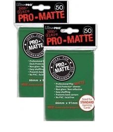Ultra Pro PRO-MATTE (100 Count) Green Deck Protector Sleeves - Magic the Gathering On Sale