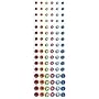Me & My Big Ideas Rhinestone Stickers 6-1/2 Inch by 2 Inch Sheet, Red/Orange/Green/Pink/Lt. Blue/Blue