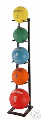 Medicine Ball Set with Rack: 2Lbs, 2kg, 3kg, 4kg, 5kg