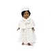 3 Piece Bundle - Wedding/Communion Dolls Dress & Fur Cape & Hat Accessories - Fits 18 Inch American Girl Doll