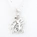 Asian WEALTH Symbol Pendant in Sterling Silver on a 16" Box Chain, #8478