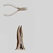 PLIER CURVED CHAIN NOSE SMOOTH JAW 5-1/4"