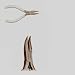 PLIER CURVED CHAIN NOSE SMOOTH JAW 5-1/4"