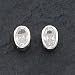 Sterling Silver 3x5mm CZ (Cubic Zirconia) Oval Bezel Stud Earrings