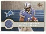 2008 Upper Deck First Edition Jerseys #FGJ-RW Roy Williams WR - Detroit Lions (Piece of Authentic Game Used Jersey)(Football Cards)