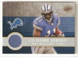 2008 Upper Deck First Edition Jerseys #FGJ-RW Roy Williams WR - Detroit Lions (Piece of Authentic Game Used Jersey)(Football Cards)