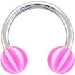 Horseshoe - Flamingo Beach Ball Circular Barbell