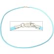 Rubber Cord Necklace Light Blue 16"
