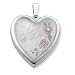 Genuine IceCarats Designer Jewelry Gift Sterling Silver 24Mm Enameled Floral Mom Family Heart Locket