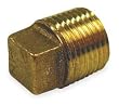Industrial Grade 1VFR3 Cored Plug, Red Brass, 1/2 In, 150 PSI