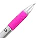 Bazic Silver Top 4-Color Pen with Cushion Grip, Pack of 2 (Pink)