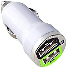CyberTeck® 4 in 1 of Dual Port Car Charger + USB Home AC Wall + 2 x 8 Pin Data Sync Cable For iPhone 5 5S 5C 6 6Plus (White)