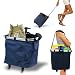 2 IN 1 BACK SAVING ROLLING TOTE TROLLEY (COLLAPSES TO A SHOULDER BAG OR EXPANDS TO A ROLLING TROLLEY CART)