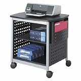 Scoot Mobile Desk Side Printer Stand, 26-1/4w x 20-1/4d x 26-1/4h, Black