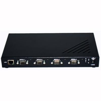SocketSerial QSE-100D Device Server - 4 x DB-9 Serial, 1 x RJ-45 10/100Base-TX Network