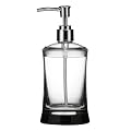 Premier Housewares Acrylic Lotion Dispenser, Black/Clear