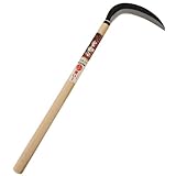 若獅子 刈払鎌 中厚 左 195×540mm 硬い草用