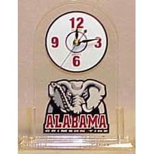 Alabama Crimson Tide Clear Desk Clock NCAA College Athletics Fan Shop Sports Team... by 