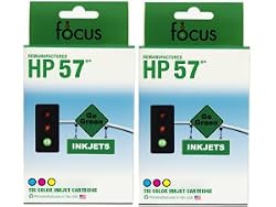 Remanufactured HP 57(C6657A) Color Ink Cartridges -Pack of 2 -Deskjet 450cbi, 450ci, 450, 5150, 5550, 5550v Brand