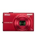 Nikon COOLPIX S6100 16 MP Digital Camera with 7x NIKKOR Wide-Angle Optical Zoom Lens and 3-Inch Touch-Panel LCD (Red)