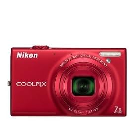 Nikon COOLPIX S6100 16 MP Digital Camera with 7x NIKKOR Wide-Angle Optical Zoom Lens and 3-Inch Touch-Panel LCD (Red)