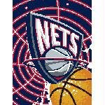 Northwest New Jersey Nets Raschel 80x60 Plush Blanket