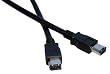 Max Value IEEE 1394a Cable, 6 Pin Male to Male, 2 Mtrs, Black